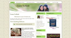 Desktop Screenshot of learn-to-knit.com